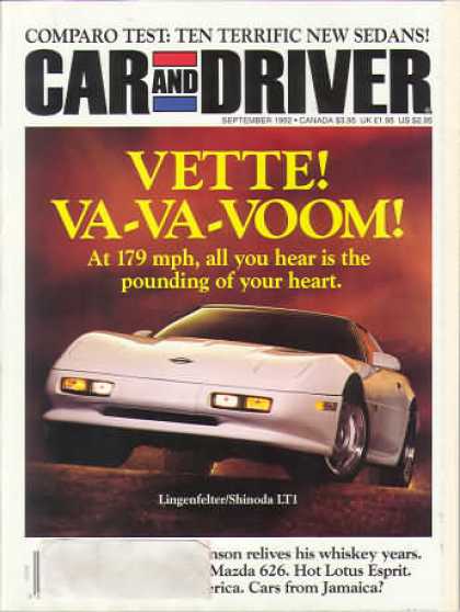 Car and Driver - September 1992