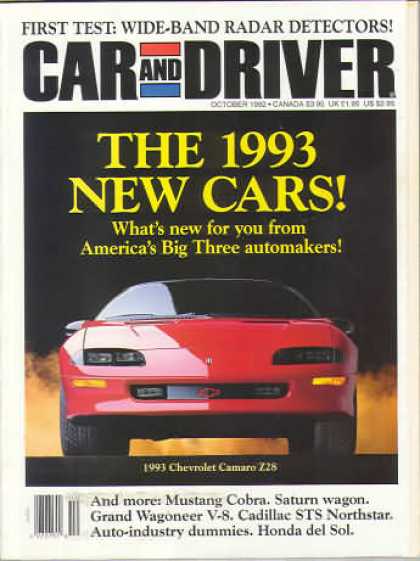 Car and Driver - October 1992