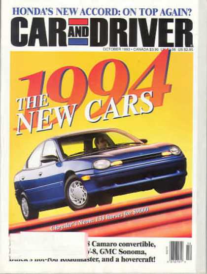 Car and Driver - October 1993