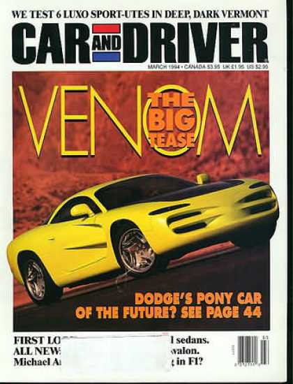 Car and Driver - March 1994