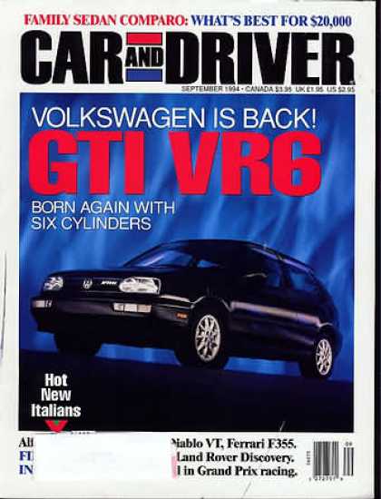 Car and Driver - September 1994