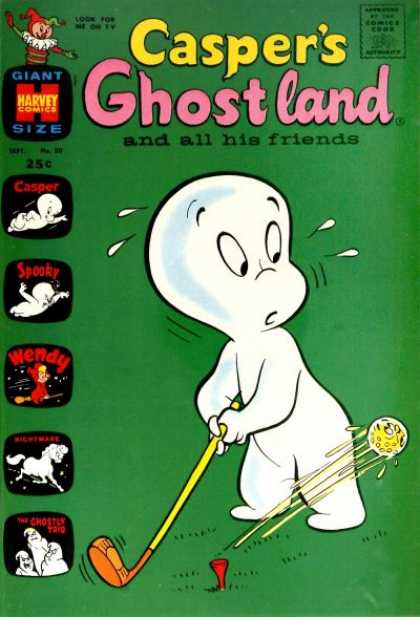 Casper's Ghostland 50 - Harvey Comics - Golf - Spooky - Ghost - Wendy