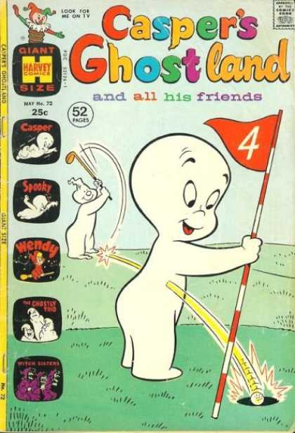 Casper's Ghostland 72 - Look For Me On Tv - Giant Size - Harvey Comics - Approved By Comics Code - And All His Friends