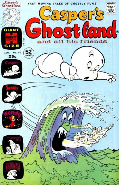 Casper's Ghostland 74 - Casper - Ghost - Harvey Comics - Giant - Wendy