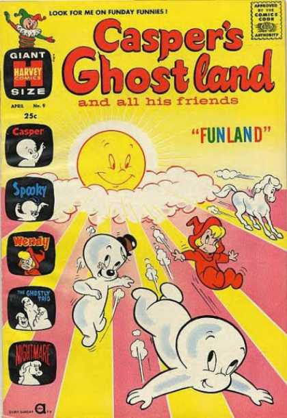 Casper's Ghostland 9 - Casper The Friendly Ghost - Yellow - Wendy Witch - Nightmare - Smiling Sun