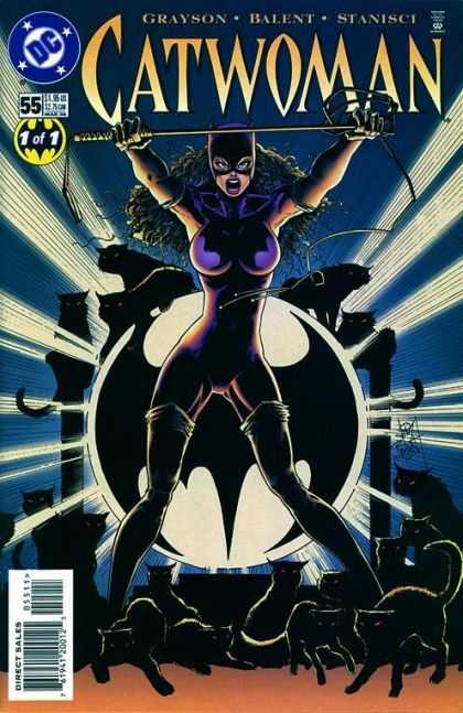 Catwoman 55 - Grayson - Balent - Stanisci - Whip - Bat Signal - Adam Hughes