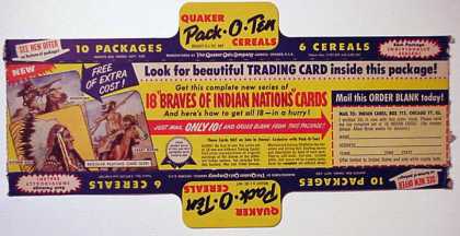Cereal Boxes - Indian Trading card offer