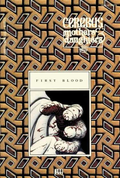 Cerebus 180 - Stubby Hand - Blood - Symbols - No Finger Nails - Bandages - Dave Sim