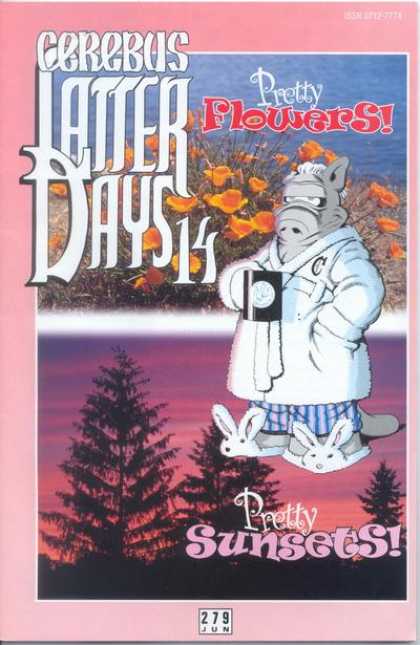 Cerebus 279 - Pretty Flowers - Latter Days 14 - Bunny Shoes - Tree - Pretty Sunsets