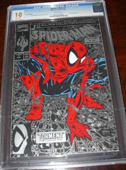 CGC 10 Comics - Spider-Man 1 (CGC) - Spiderman - Red - Torment - Glass - Spike