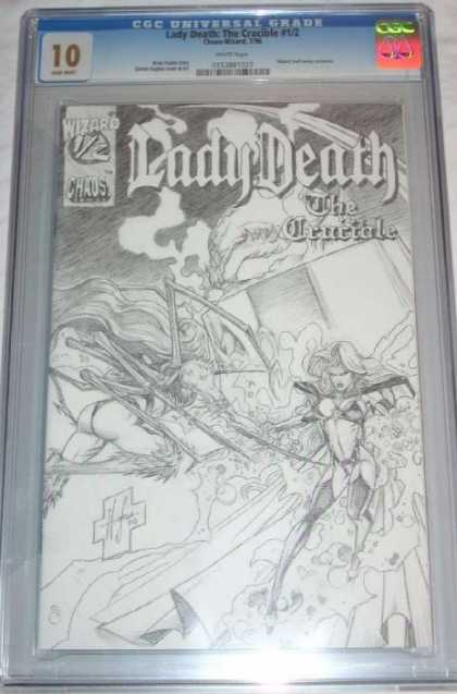 CGC 10 Comics - Lady Death (CGC) - Seal - Black And White - Death - Lady - Battle