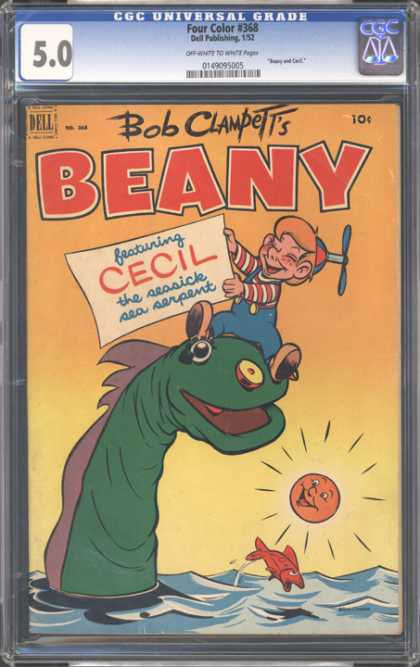 CGC Graded Comics - Four Color #368 (CGC) - Featuring Cecil - The Seasick Sea Serpent - Ocean - Laughing Sun - Frightened Fish