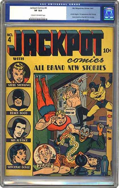 CGC Graded Comics - Jackpot Comics #4 (CGC) - Jackpot Comics - All Brand New Stories - No4 - Archie - Fight