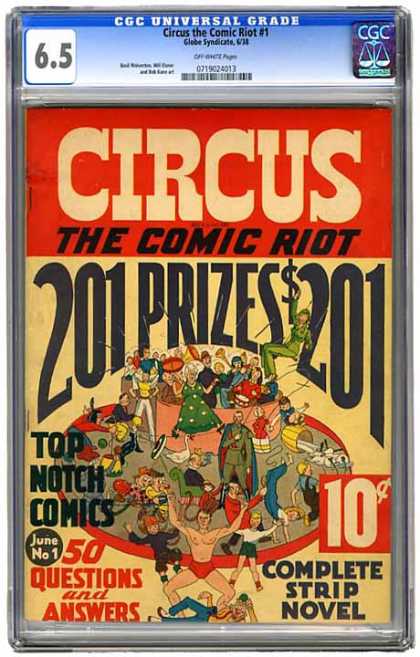 CGC Graded Comics - Circus the Comic Riot #1 (CGC) - Circus - The Comic Riot - Top Notch Comics - 50 Questions And Answers - Complete Strip Novel