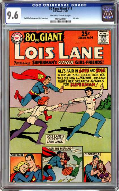 CGC Graded Comics - 80 Page Giant #14 (CGC) - Superman - Girl Friends - Lois Lane - Red Cape - Rivals