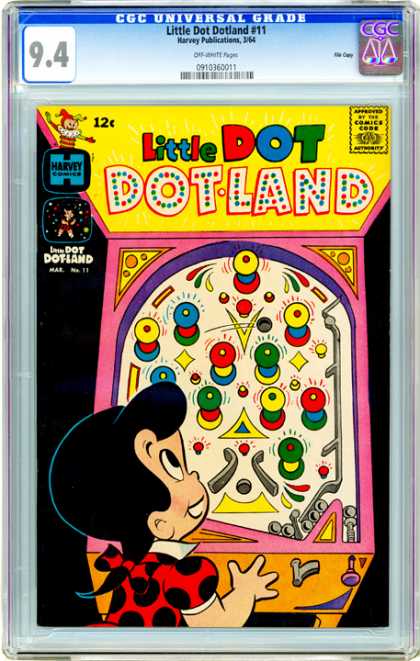 CGC Graded Comics - Little Dot Dotland #11 (CGC) - Girl - Pachinko Machine - Colorful - Polka Dots - Hair Ribbon
