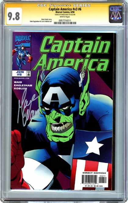 CGC Graded Comics - Captain America #v3 #6 (CGC) - Captain America - Marvel Comics - Waid - Eaglesham - Koblish