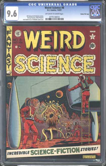 CGC Graded Comics - Weird Science #8 (CGC) - Weird Science - Dc Comics - Space Suite - Ladder - Alien