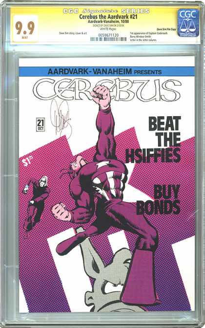 CGC Graded Comics - Cerebus the Aardvark #21 (CGC) - Aardvark - Vanaheim - Cerebus - Beat The Hsiffies - Buy Bonds