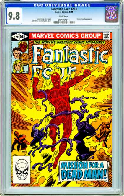 CGC Graded Comics - Fantastic Four #233 (CGC) - 98 - Fantastic Four 233 - The Worlds Greatest Comic Magazine - Mission For A Dead Man - 50c