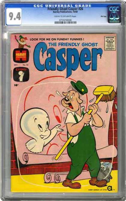 CGC Graded Comics - Friendly Ghost Casper #26 (CGC) - Casper - The Friendly Ghost - Painter - Harvey Comics - Funday Funnies
