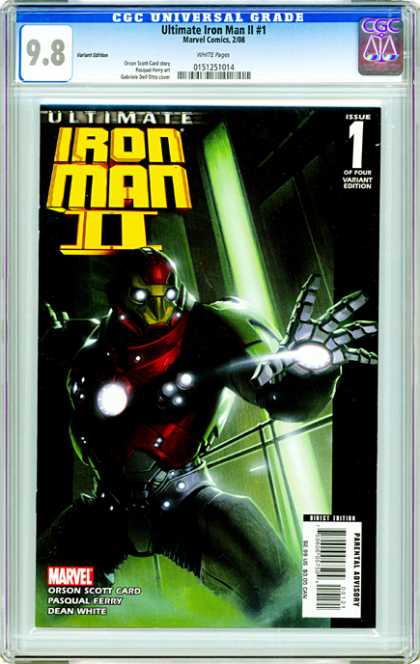 CGC Graded Comics - Ultimate Iron Man II #1 (CGC) - Iron Man - Superhero - Marvel - Parental Advisory - Orson Scott Card