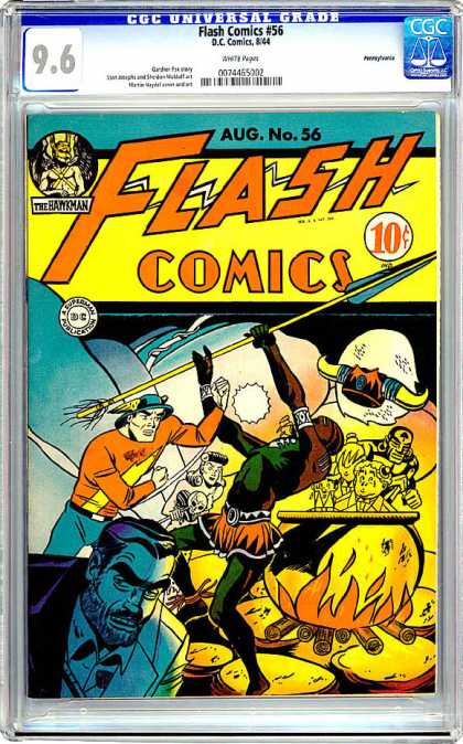 CGC Graded Comics - Flash Comics #56 (CGC) - Spear - Mystery - Children - Hero - Rescue