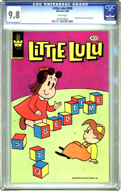 CGC Graded Comics - Little Lulu #260 (CGC) - Little Lulu - Blocks - 40 Cents - Red Dress - Bedtime