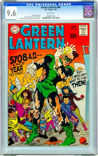 CGC Graded Comics - Green Lantern #66 (CGC) - 96 - 5708ad - Superman - Ball - Super Women