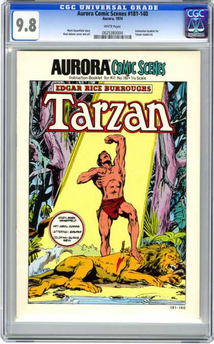 CGC Graded Comics - Aurora Comic Scenes #181-140 (CGC) - Jungle - Dead Lion - Tarzan - Blood - Knife