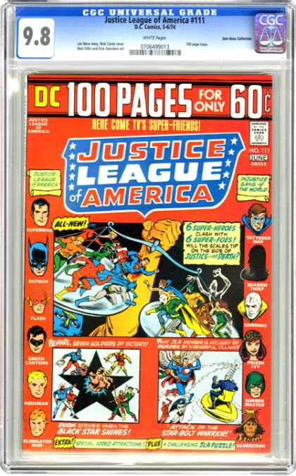CGC Graded Comics - Justice League of America #111 (CGC) - Justice League Of America - Dc Comics - 100 Pages - Approved By The Comics Code Authority - Batman
