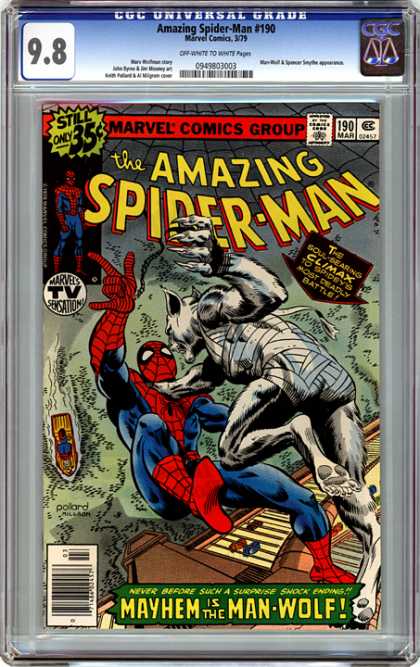 CGC Graded Comics - Amazing Spider-Man #190 (CGC) - Werewolf - Best Comic Hero - Deadly Battle - Best Comic Series - Werewolf Vs Spider-man