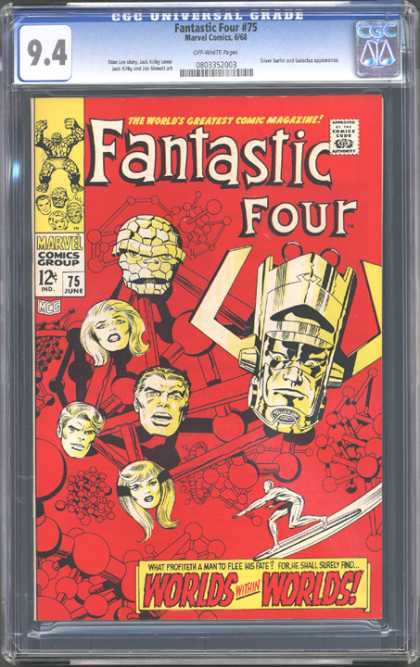 CGC Graded Comics - Fantastic Four #75 (CGC) - Thing - Mr Fantastic - Silver Surfer - Worlds Within Worlds - Red