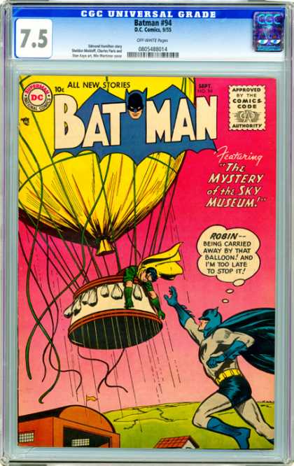 CGC Graded Comics - Batman #94 (CGC) - Dc Comics - Bat Man - The Mystery Of The Sky Museum - Robin - Hot Air Ballon