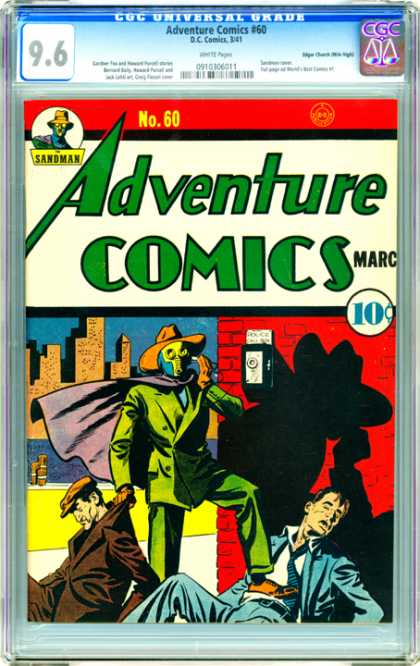 CGC Graded Comics - Adventure Comics #60 (CGC) - Adventure Comics - Green Man - Telephone Call - Two Men Injured - City