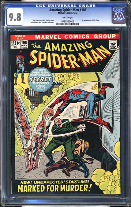 CGC Graded Comics - Amazing Spider-Man #108 (CGC) - Spiderman - Villian - Wall - Window - Fist
