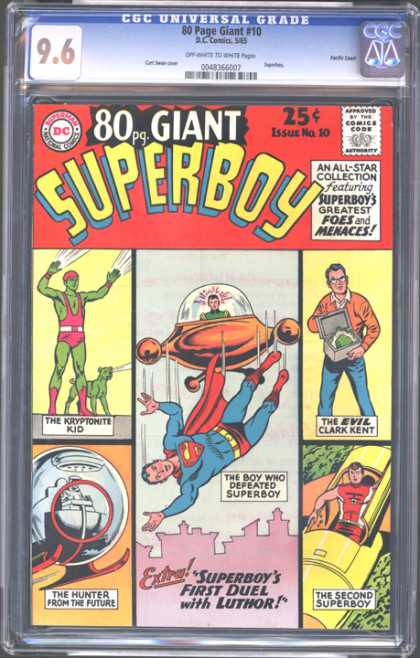 CGC Graded Comics - 80 Page Giant #10 (CGC) - Superboy - 80 Pg Giant - Superman - Comics Code - Menaces