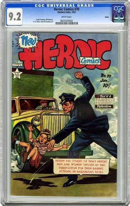 CGC Graded Comics - Heroic Comics #70 (CGC) - Cgc Hologram - Police Officer - Truck - Little Girl - Rescued