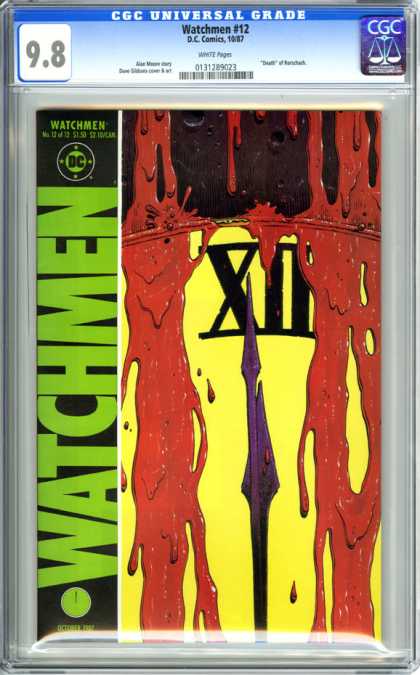 CGC Graded Comics - Watchmen #12 (CGC) - Watchmen - Blood - Red - Clock - Xii