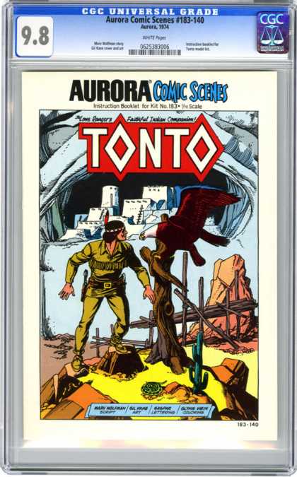 CGC Graded Comics - Aurora Comic Scenes #183-140 (CGC) - Tonto - Aurora Comic Series 1974 - The Lone Ranger - Bald Eagle - Desert