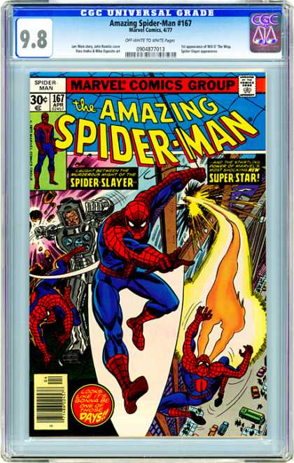 CGC Graded Comics - Amazing Spider-Man #167 (CGC) - Spiderman - Marvel - Spider Slayer - Super Star - Battle