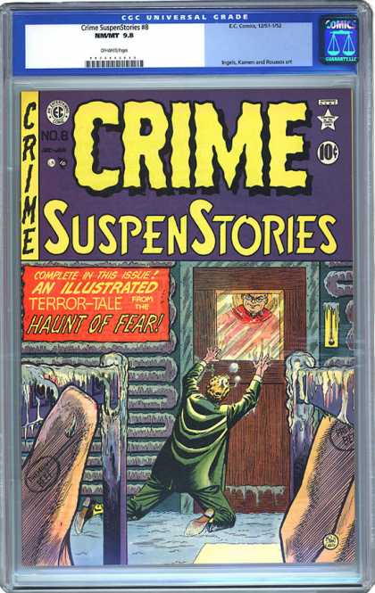 CGC Graded Comics - Crime SuspenStories #8 (CGC) - Killer Or God - The Suspicious Man - Man Behind The Window - Will U Help Me - Innocent Killing By Window Killer