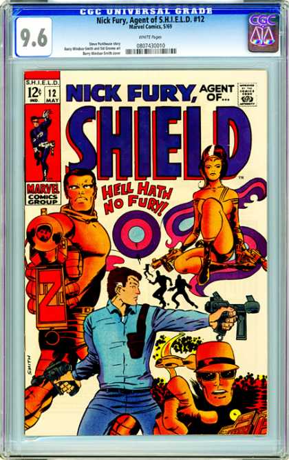 CGC Graded Comics - Nick Fury, Agent of S.H.I.E.L.D. #12 (CGC) - Nick Fury - Hell Hath No Fury - Agent Of Shield - Men With Guns - Bulls Eye