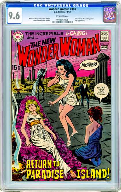 CGC Graded Comics - Wonder Woman #183 (CGC) - Wonder Woman - Diana - Paradise Island - Temple - I-ching