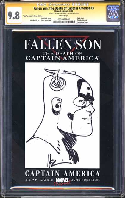 CGC Graded Comics - Fallen Son: The Death of Captain America #3 (CGC) - Death Of Captain America - Fallen Son - Black And White - Superhero - Marvel