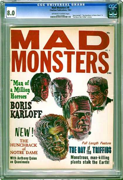 CGC Graded Comics - Mad Monsters #6 (CGC) - Monster - Warewolf - Frankenstein - Hairy - Scary