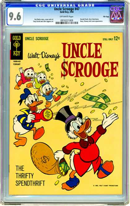 CGC Graded Comics - Uncle Scrooge #47 (CGC) - Mcduck - Cheapskate - Dollars - Coins - Donald Duck