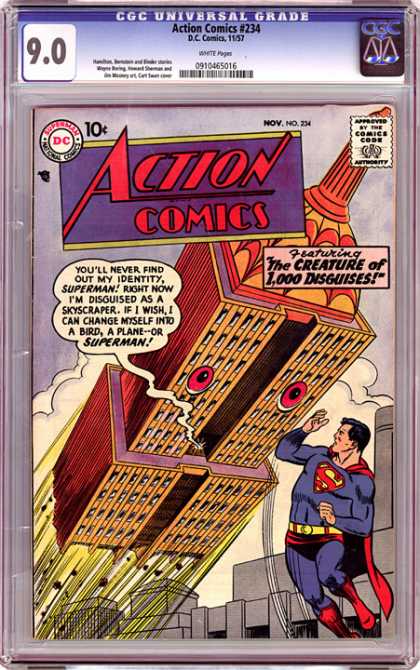 CGC Graded Comics - Action Comics #234 (CGC) - Action Comics - Dc Comics - Approved By The Comics Code Authority - Superman - National Comics