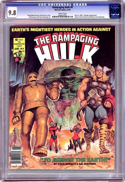 CGC Graded Comics - Rampaging Hulk #9 (CGC) - Hulk - Iron Man - Thor - Wasp - Ant-man
