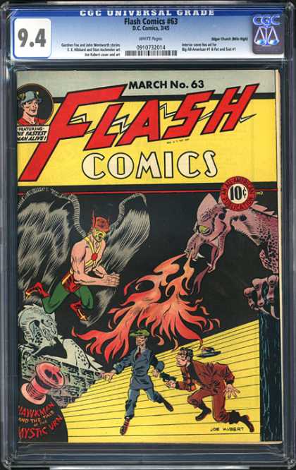 CGC Graded Comics - Flash Comics #63 (CGC) - Flash Comics - Issue No 63 - March Issue - Fastest Man Alive - Dragon